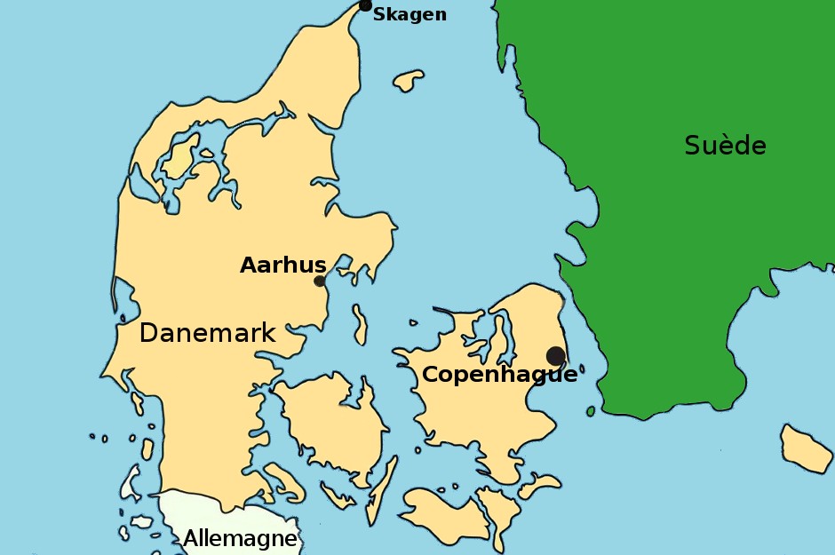 Carte Danemark