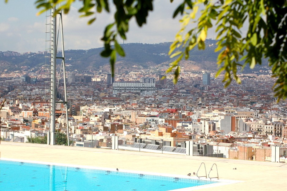 Barcelone, piscine Montjuïc 